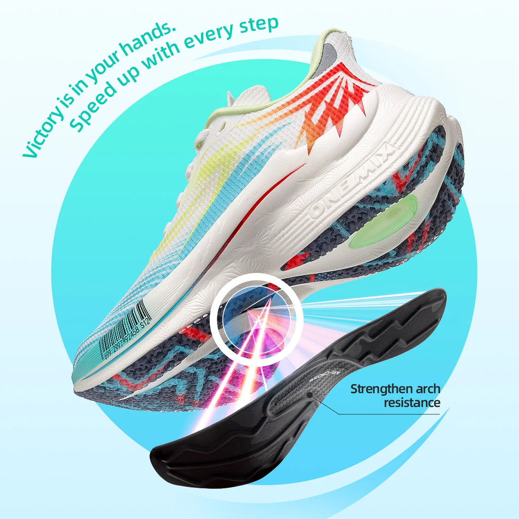 ONEMIX 2024 Pro Running Shoes – Breathable Nylon Plate Sneakers for Men & Women