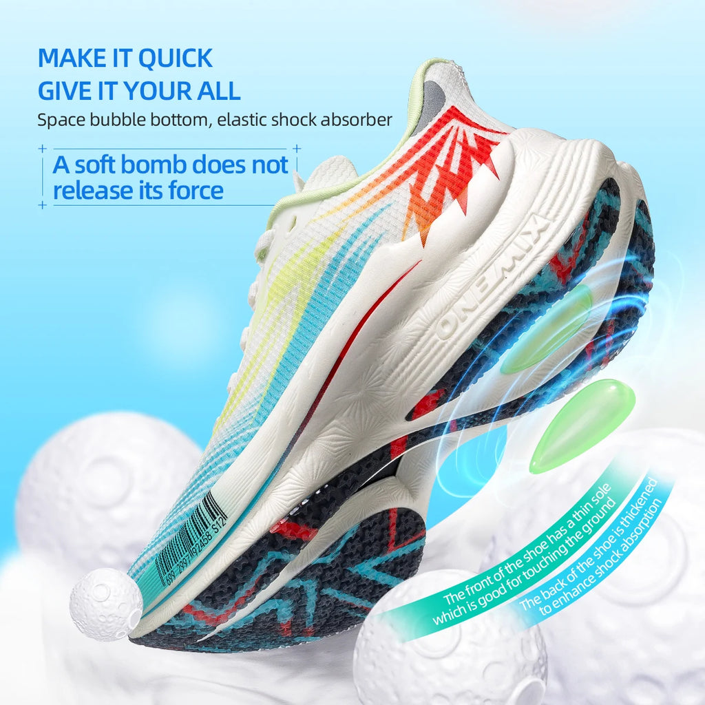 ONEMIX 2024 Pro Running Shoes – Breathable Nylon Plate Sneakers for Men & Women