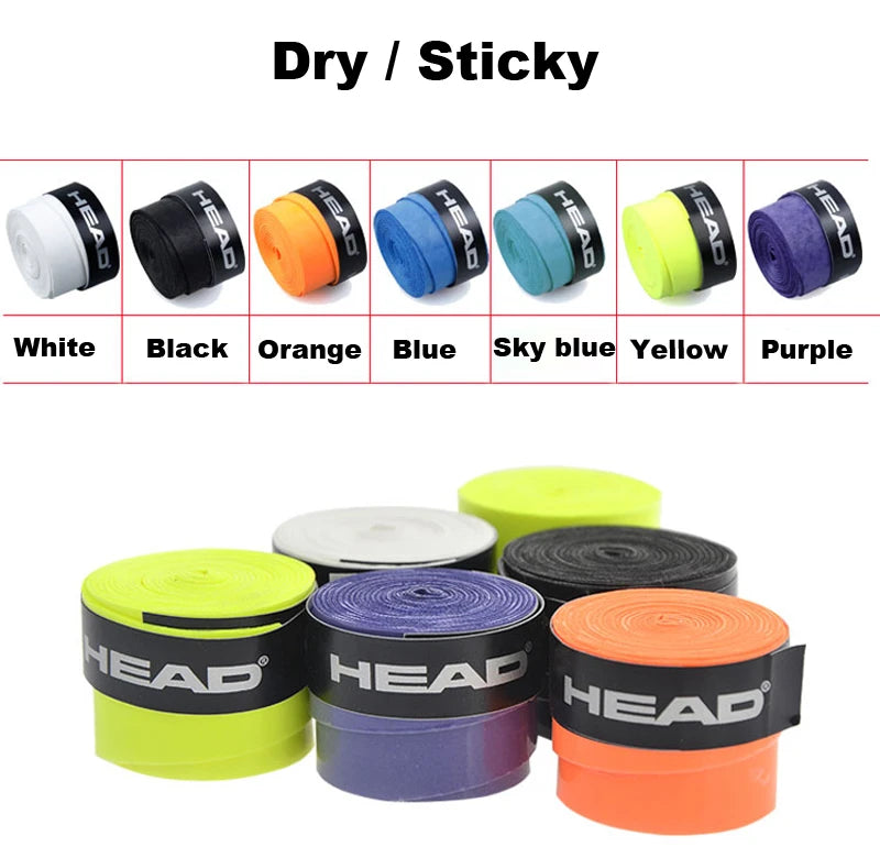 10pcs Original HEAD Tennis & Padel Overgrips – Anti-Slip Racket Grip for Badminton & Beach Tennis