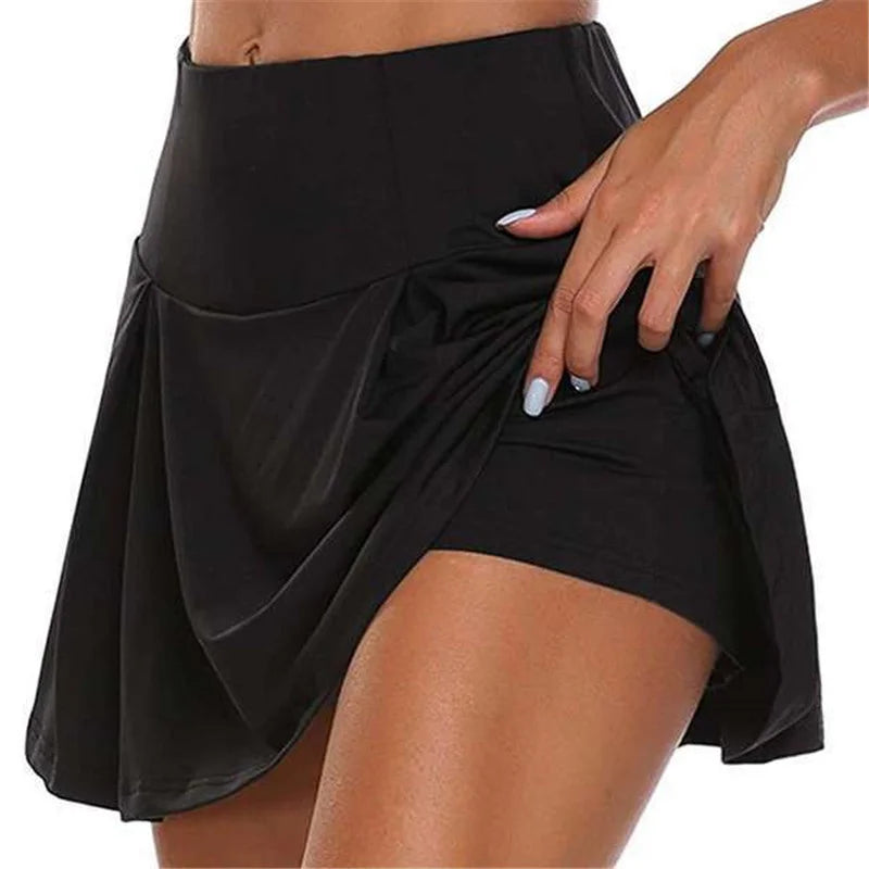 Women’s Tennis & Fitness Skirt | Quick-Dry High Waist Sports Skort with Inner Shorts