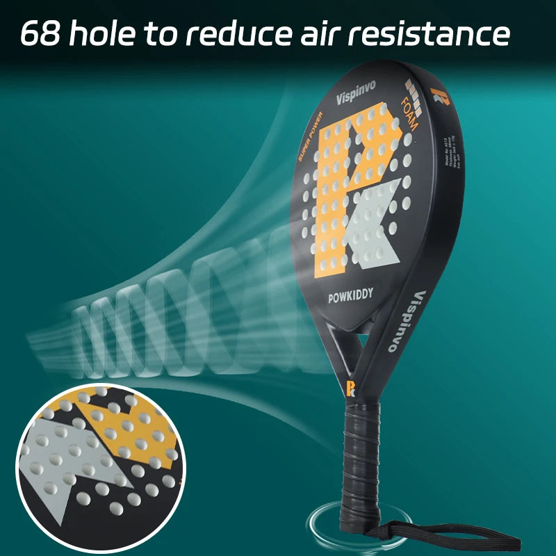 POWKIDDY Ultra-Light Carbon Fiber Padel & Tennis Racket – High Elasticity, Premium Quality