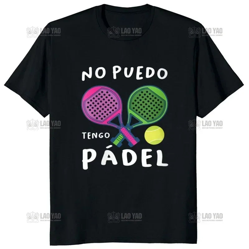 Funny Padel Graphic Tee – Harajuku Style Rick & Morty-Inspired Shirt for Men