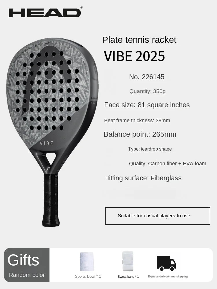 HEAD Zephyr Series Tennis & Padel Racket – All-Carbon Cage Plate Design