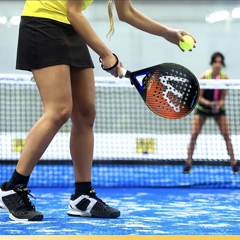 Cwin 2025 Professional Carbon Fiber Padel & Tennis Racket – Soft EVA Face with Bag Cover