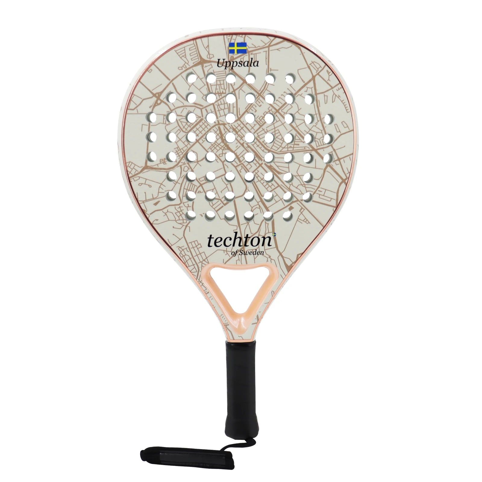 3K/12K Carbon Fiber Padel Racket – Foam Core Round Paddle with 3D Hexagon Design & Cover Bag