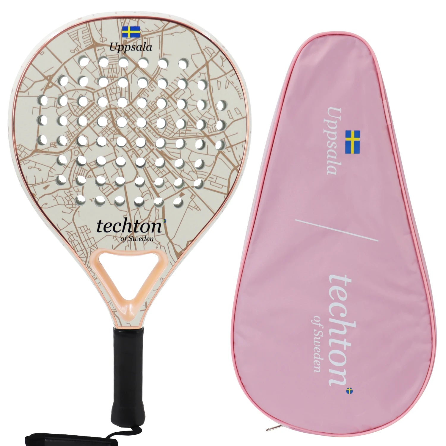 3K/12K Carbon Fiber Padel Racket – Foam Core Round Paddle with 3D Hexagon Design & Cover Bag