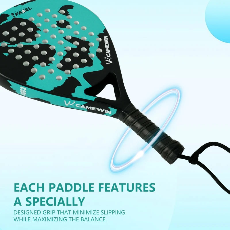 Lightweight Carbon Fiber Padel Racket – High Elasticity Tennis & Fitness Racquet