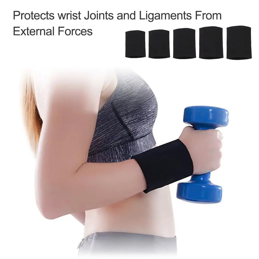 Compression Wrist Sleeve | Elastic Wrist Brace for Tennis, Carpal Tunnel & Tendonitis Support