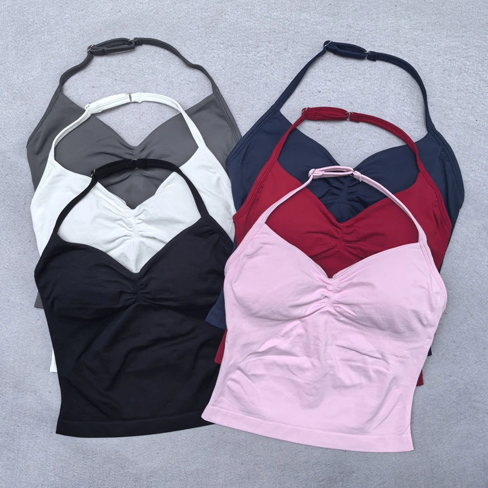 Women’s Strappy Back Tennis & Padel Tank Top with Built-In Bra
