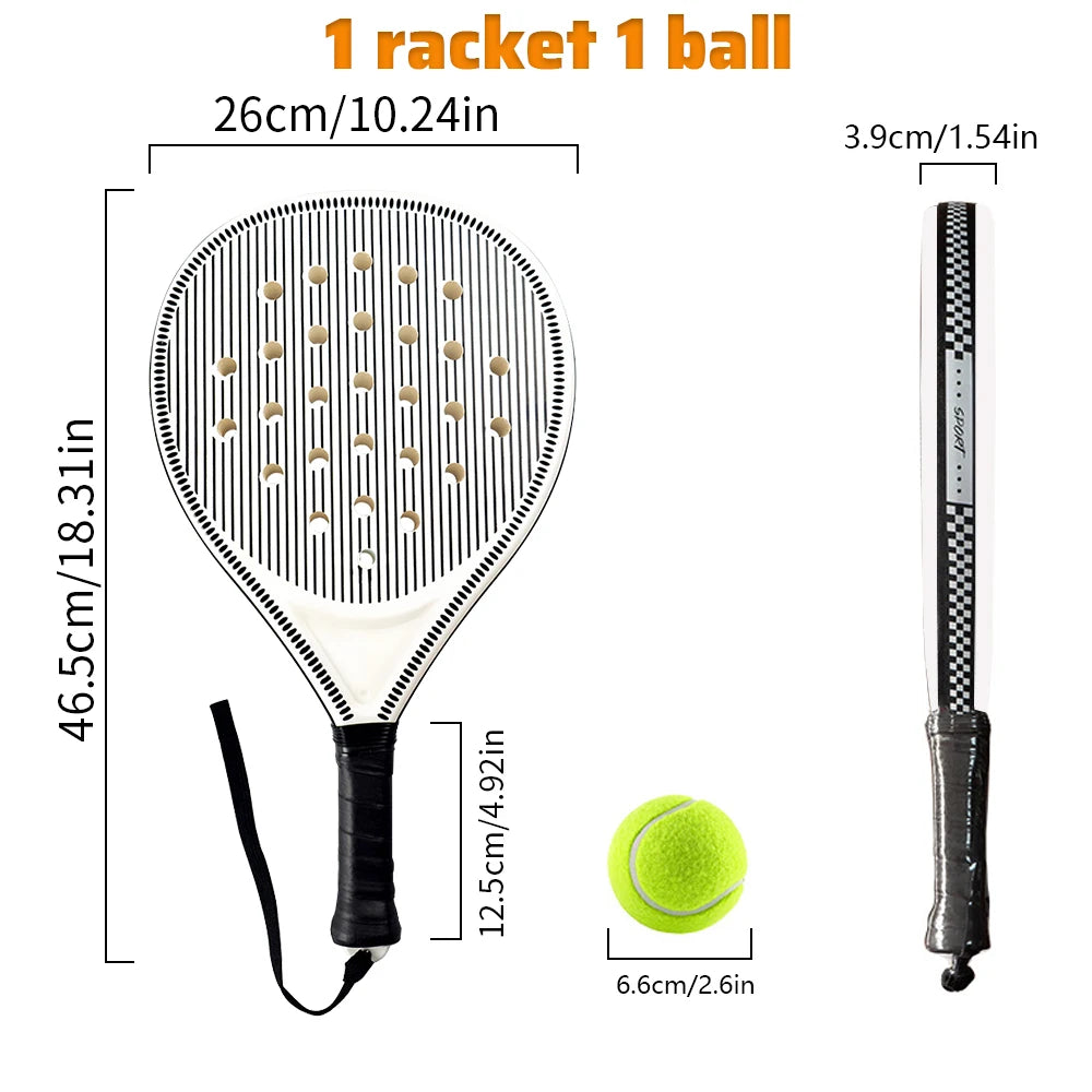 Budget Padel Tennis Racket – Durable Design with Anti-Vibration Handle for Beginners & Intermediates