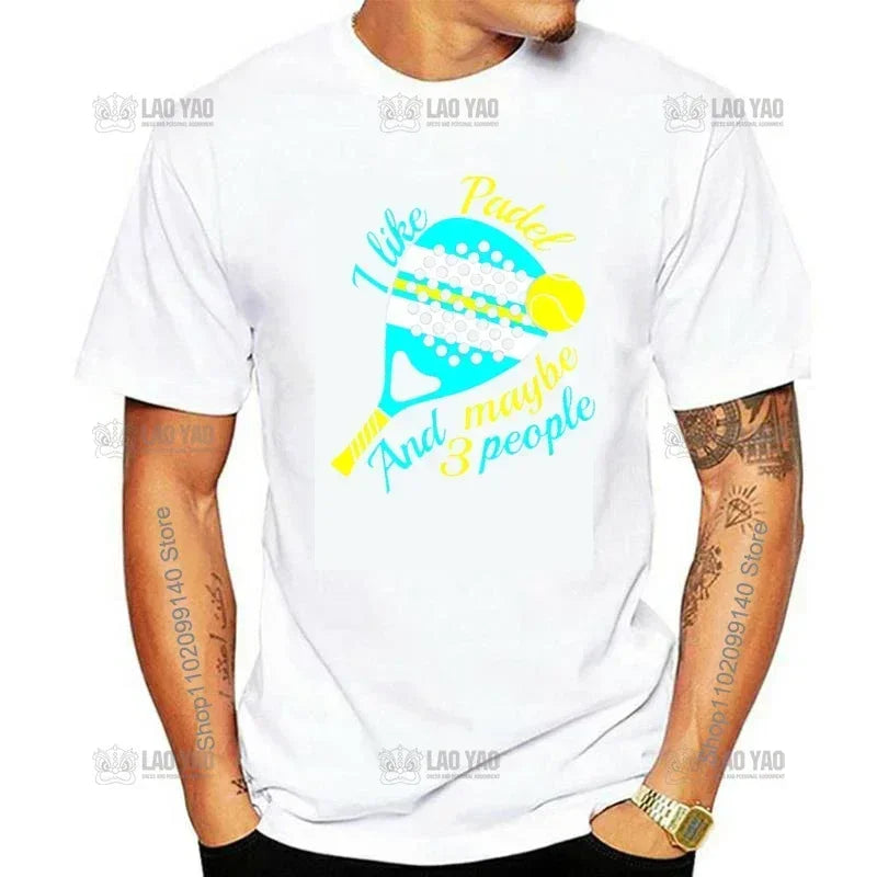 Funny Padel Graphic Tee – Harajuku Style Rick & Morty-Inspired Shirt for Men