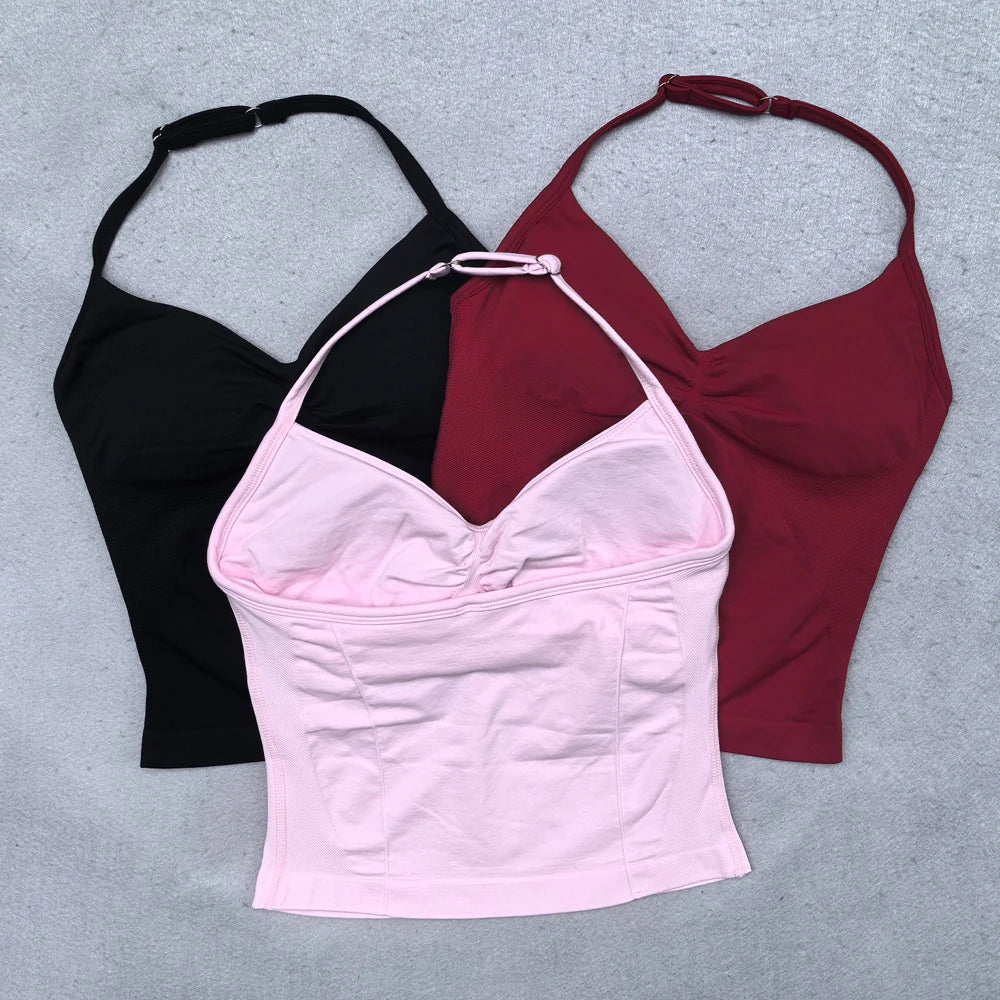 Women’s Strappy Back Tennis & Padel Tank Top with Built-In Bra