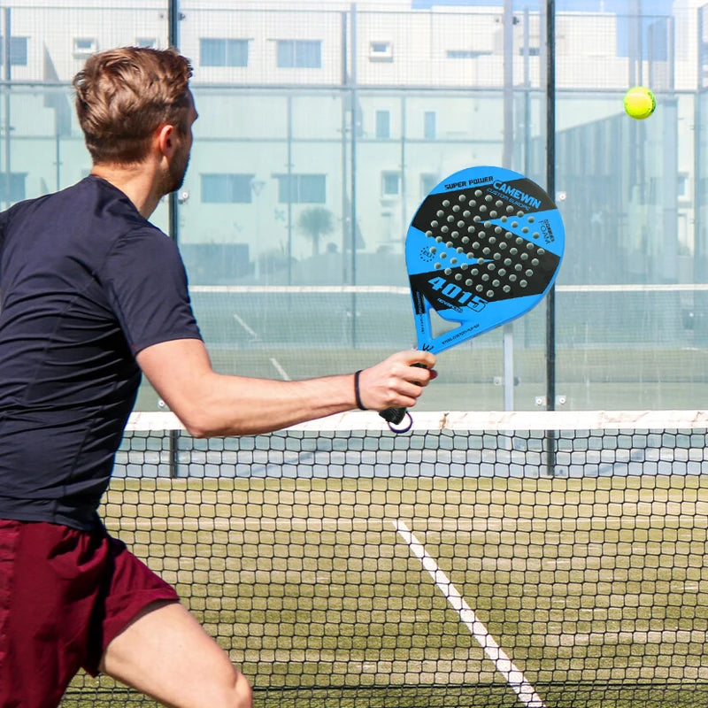 Luxury Teardrop Padel Racket – Carbon Frame with Black EVA Core & Custom Grip Technology