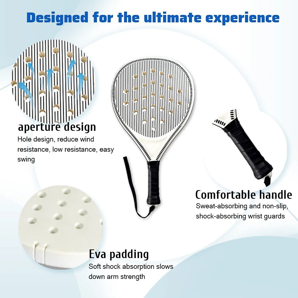 Budget Padel Tennis Racket – Durable Design with Anti-Vibration Handle for Beginners & Intermediates