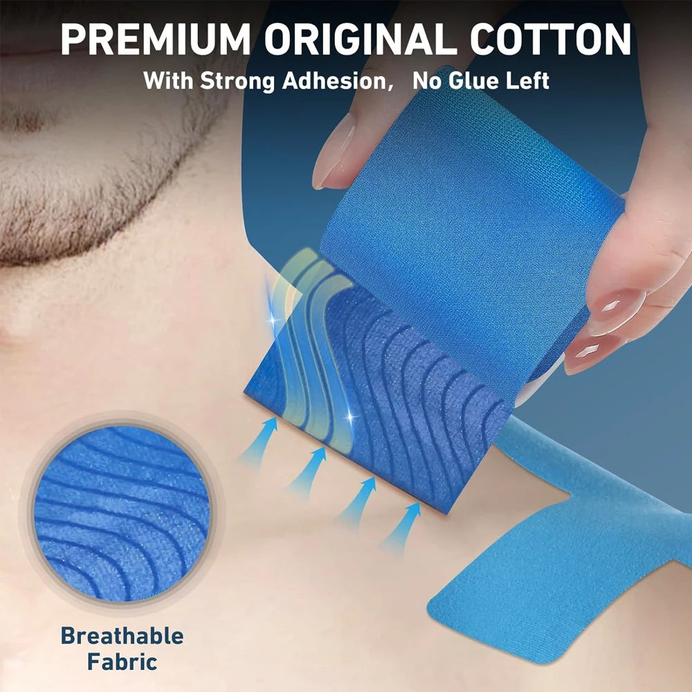 Precut Kinesiology Shoulder Tape – Elastic Pain Relief Strips (1/5/10 Pack)