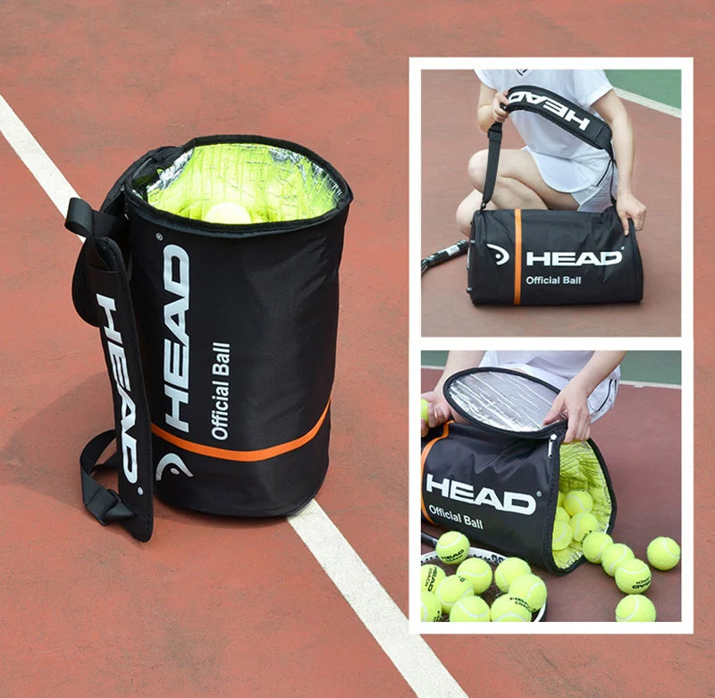 HEAD Large Capacity Tennis Ball Bag – Insulated Bucket Bag Holds up to 100 Balls for Tennis & Padel