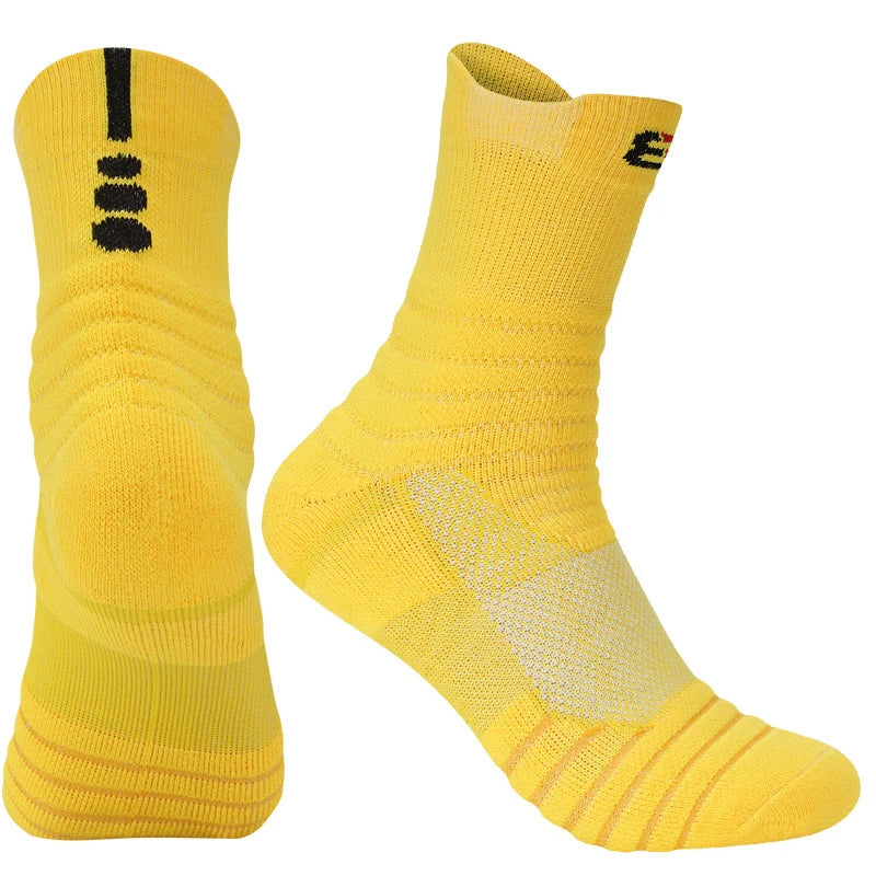 Unisex Padel & Sports Socks | Shock-Absorbing Cushion Cotton Tennis, Basketball, Running Socks