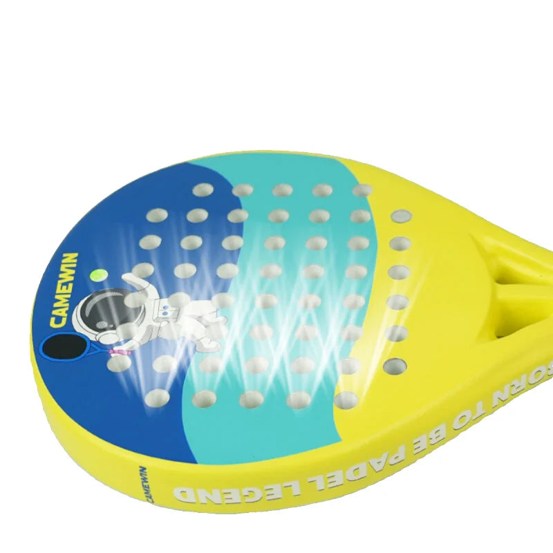 Kids Padel & Tennis Racket – 50% Carbon Fiber, 50% Glass Fiber Lightweight Paddle