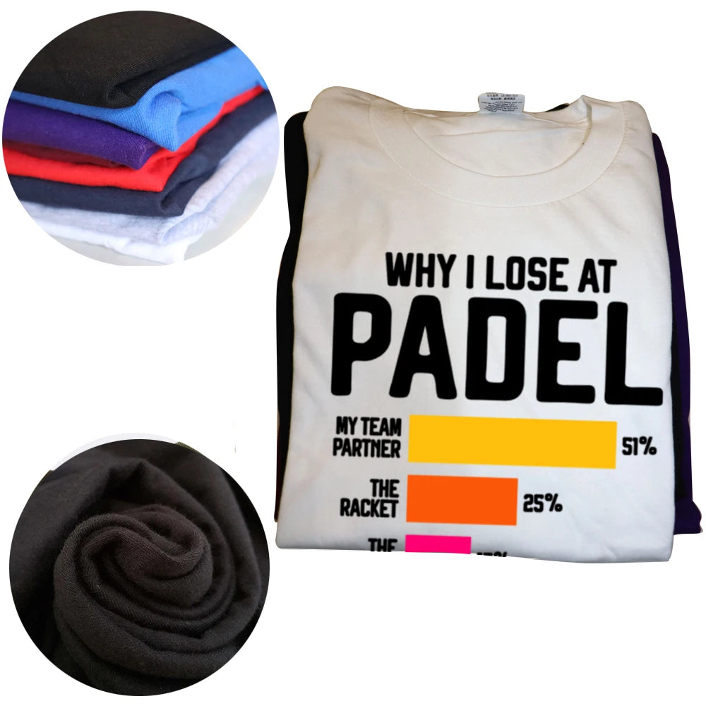 Men’s Padel Cotton Tee – Humorous Streetwear Top
