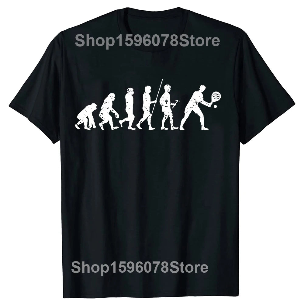 Padel Evolution Graphic Tee – Funny Tennis & Padel Gift Shirt for Men