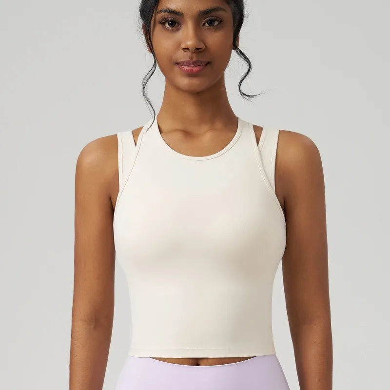 Women’s Sleeveless Padel/Tennis Training Vest – Lightweight Sport Tank Top for Outdoor Play