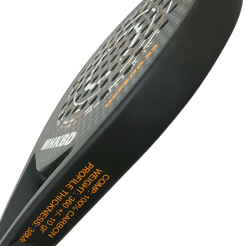 100% Carbon Fiber Padel Racket – EVA Memory Foam Core Beach Tennis Paddle