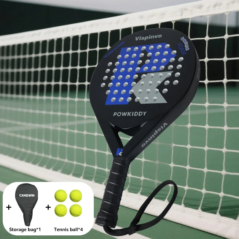 POWKIDDY Ultra-Light Carbon Fiber Padel & Tennis Racket – High Elasticity, Premium Quality