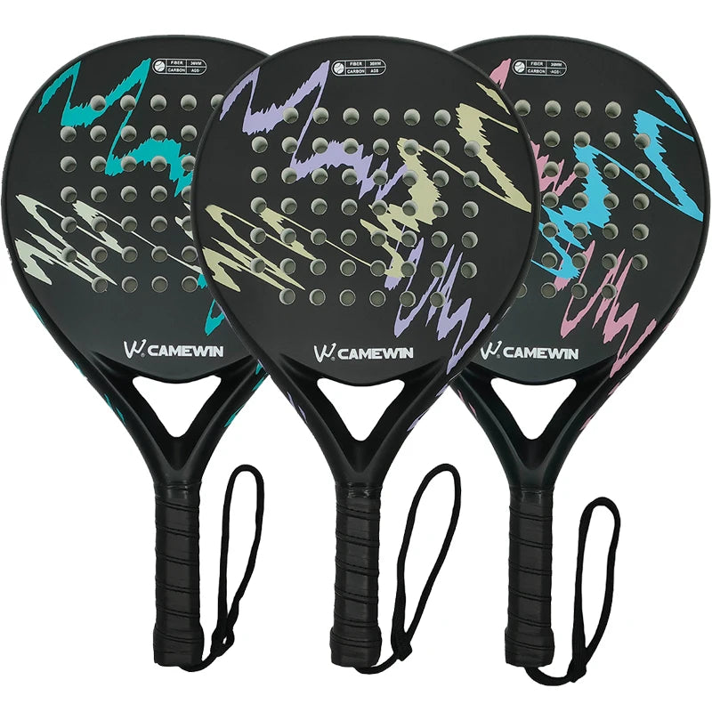 100% Carbon Fiber Padel Racket – EVA Memory Foam Core Lightweight Tennis Paddle