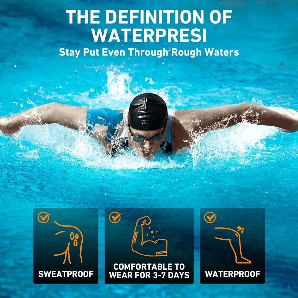 Precut Kinesiology Shoulder Tape – Elastic Pain Relief Strips (1/5/10 Pack)