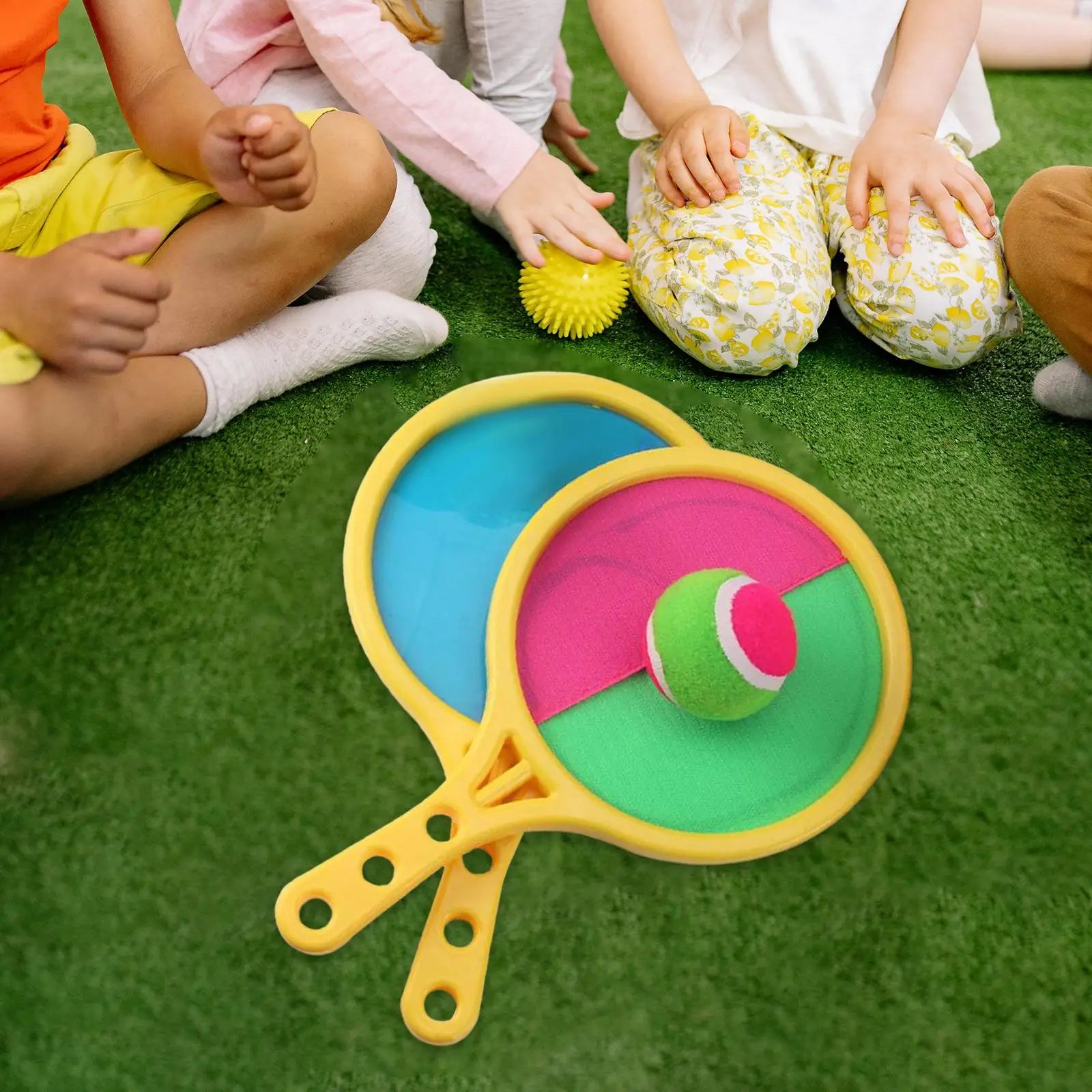 Mini Paddle Ball Racket Set – Beach & Outdoor Toss Game Toys for Kids and Adults