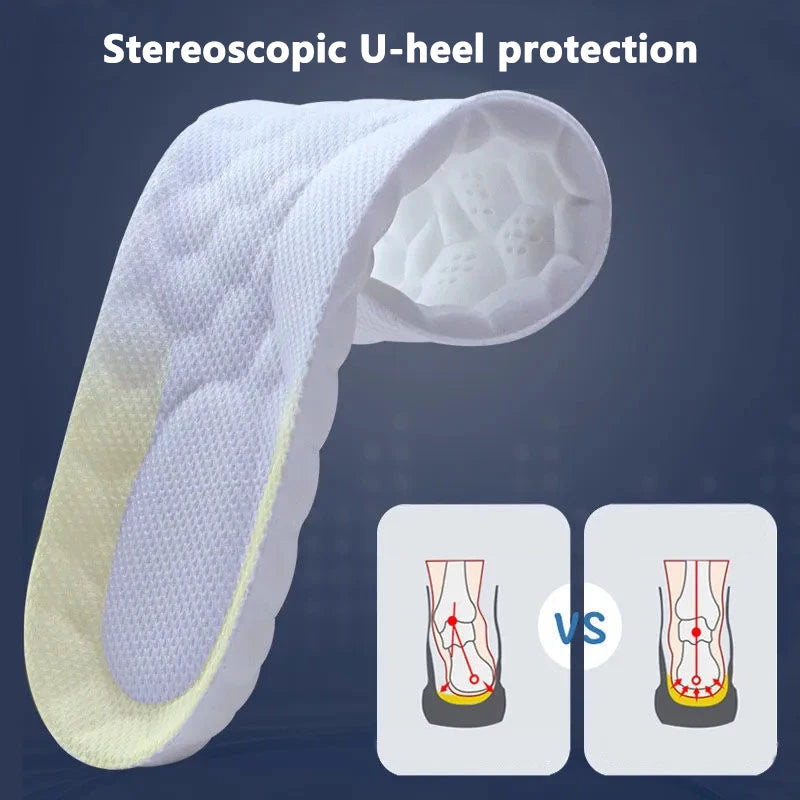 High Elasticity Latex Sport Insoles – Arch Support Orthotic Shoe Pads with Shock Absorption