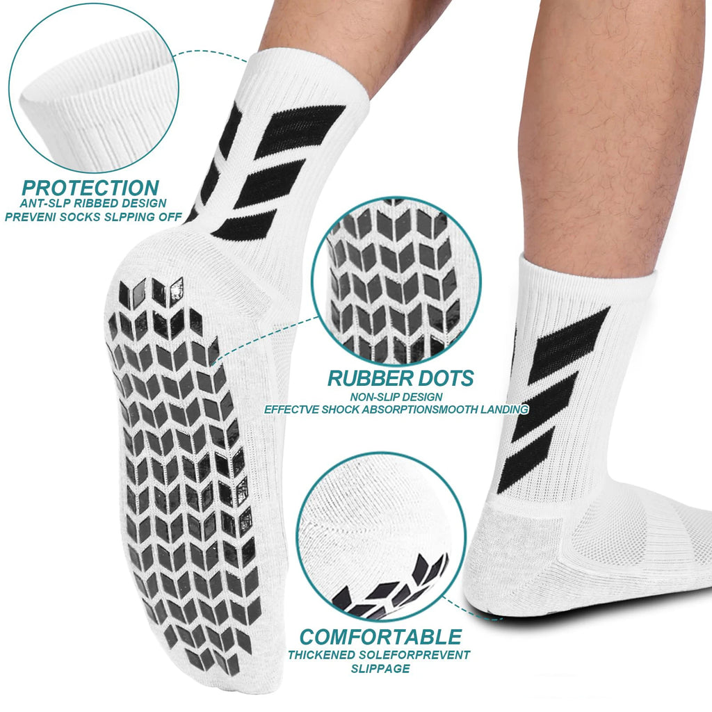 Men’s Anti-Slip Performance Socks – Grip-Enhanced Court Comfort (1 Pair)
