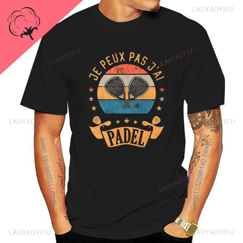 Porque Pierdo al Padel – Funny Cotton Graphic Tee for Men