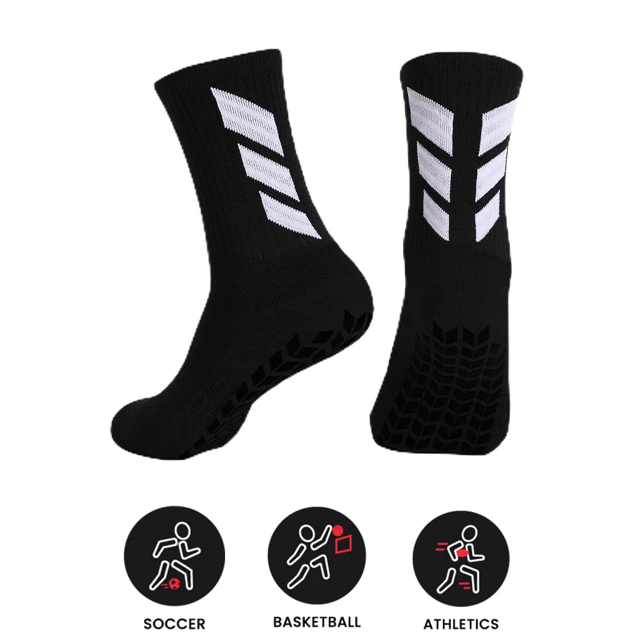 Men’s Anti-Slip Performance Socks – Grip-Enhanced Court Comfort (1 Pair)