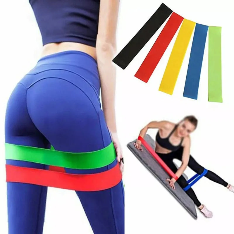 Multi-Color TPE Resistance Bands – Home Fitness & Pilates Workout Set