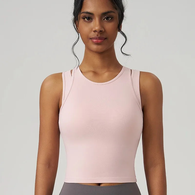 Women’s Sleeveless Padel/Tennis Training Vest – Lightweight Sport Tank Top for Outdoor Play