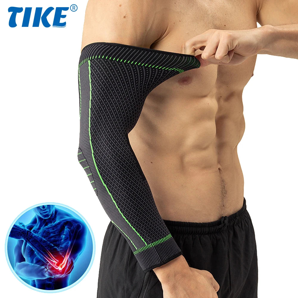 TIKE Compression Elbow Sleeve – Breathable Non-Slip Arm Support for Pain Relief