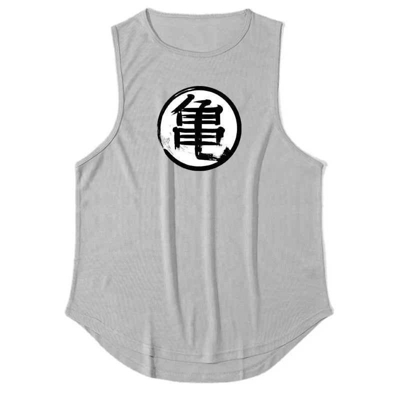 Men’s Anime Turtle Print Sleeveless Tennis & Padel Tank Top