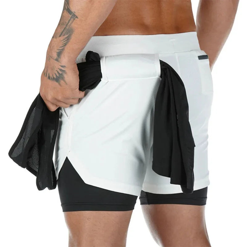 Men’s 2-in-1 Padel/Tennis Shorts – Quick-Dry Summer Training Shorts with Inner Support