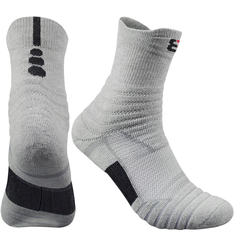 Unisex Padel & Sports Socks | Shock-Absorbing Cushion Cotton Tennis, Basketball, Running Socks