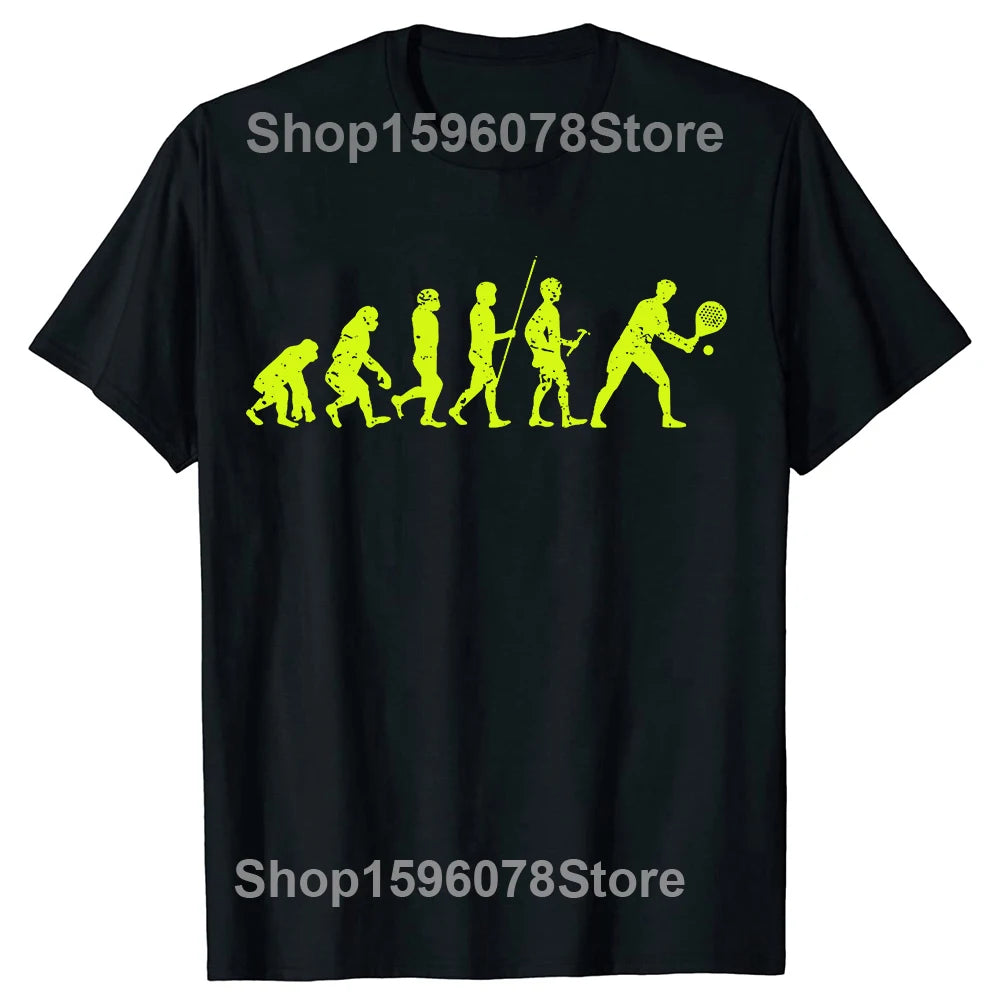 Padel Evolution Graphic Tee – Funny Tennis & Padel Gift Shirt for Men