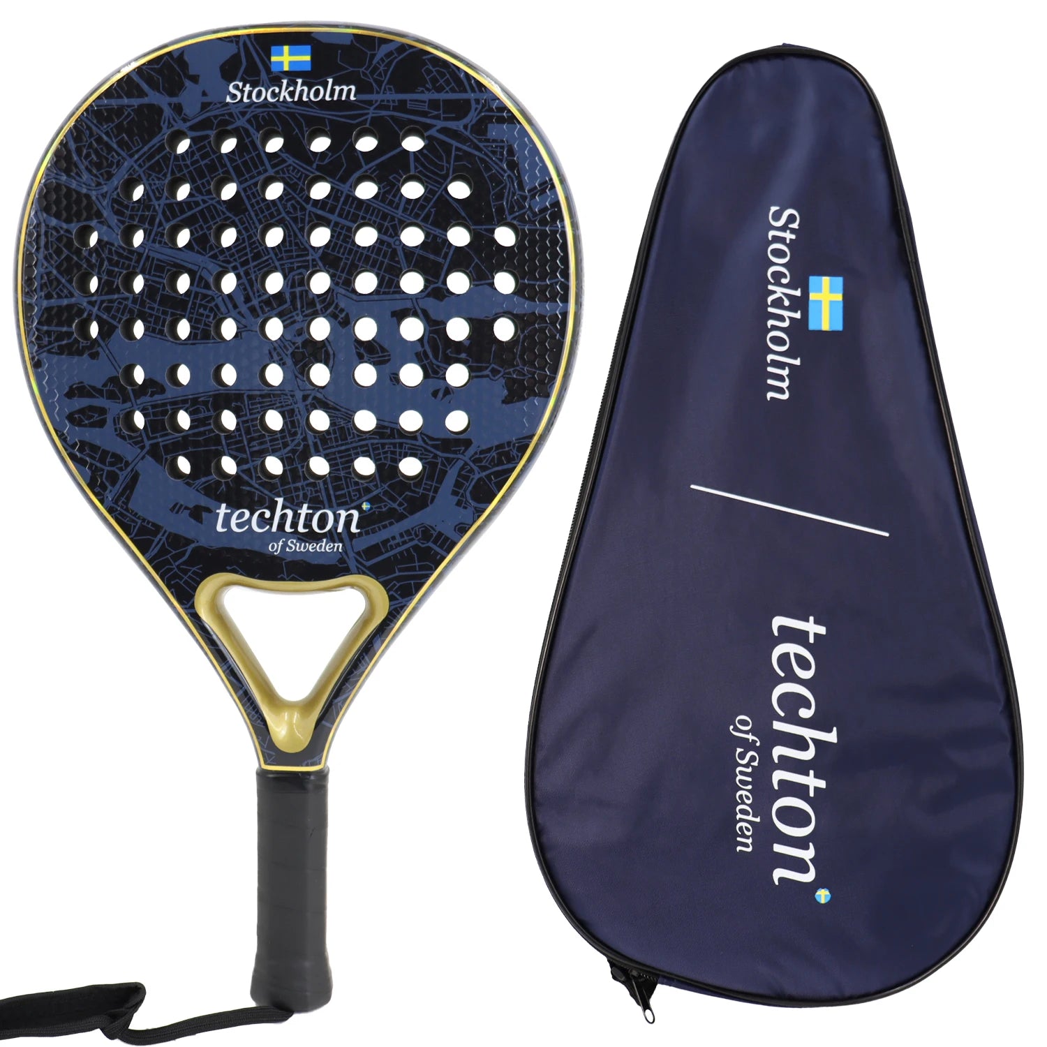 3K/12K Carbon Fiber Padel Racket – Foam Core Round Paddle with 3D Hexagon Design & Cover Bag