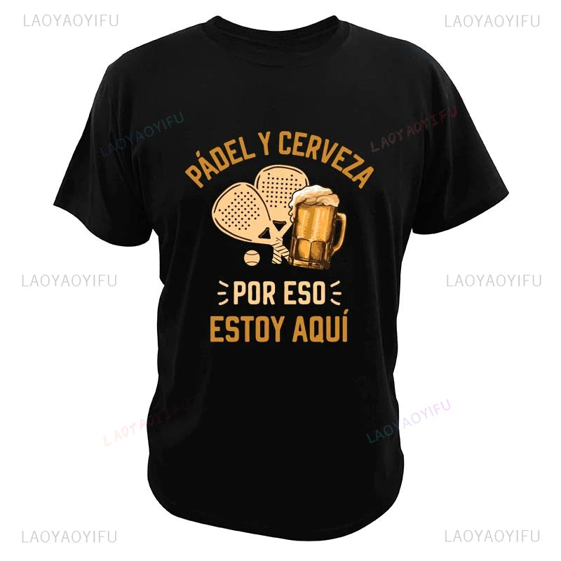 Porque Pierdo al Padel – Funny Cotton Graphic Tee for Men