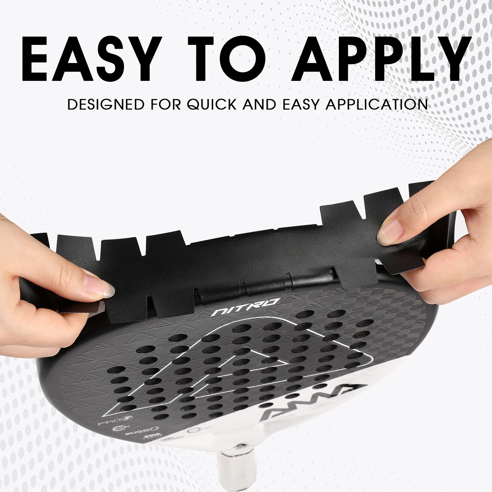 AMA SPORT Padel Racket Edge Protector Tape – Pack of 1/2/6, Durable Transparent Racket Guard