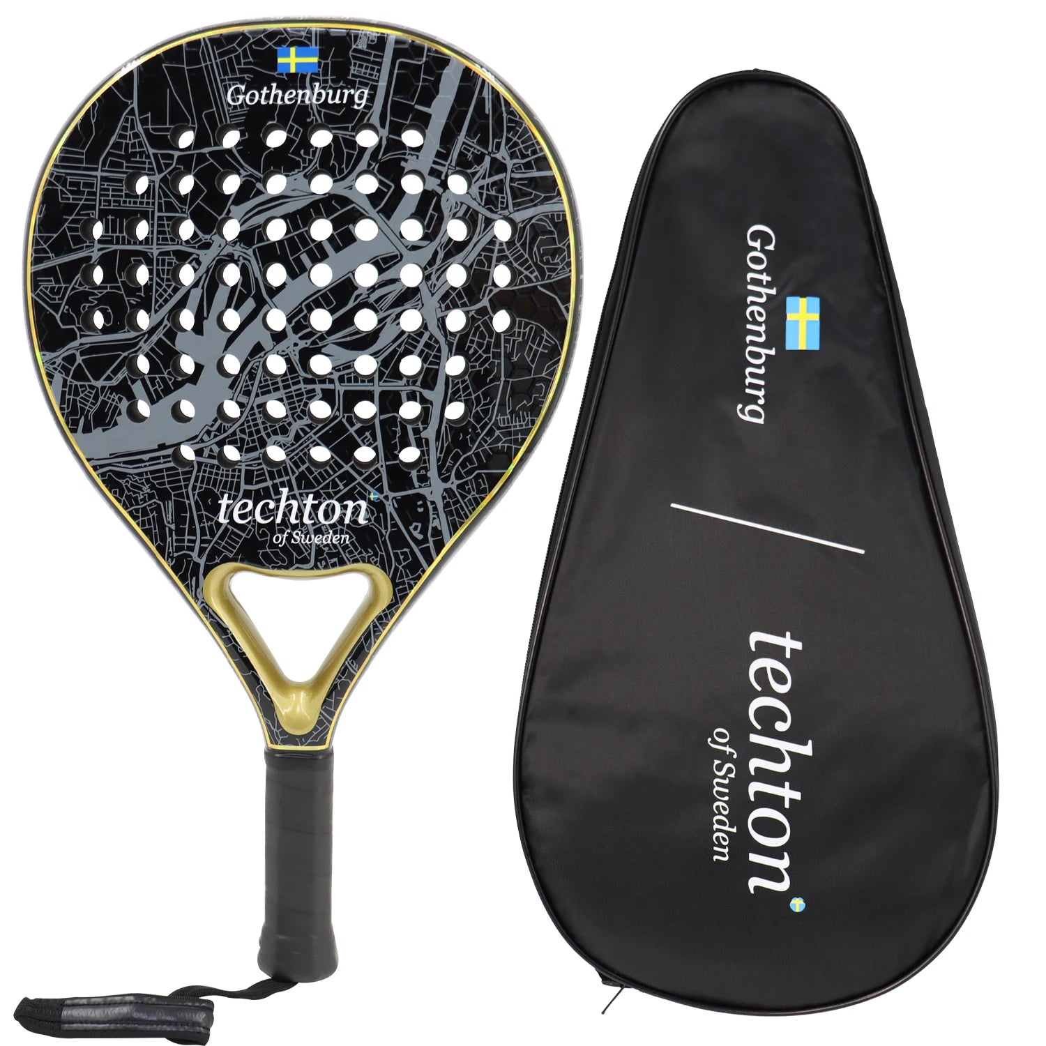 3K/12K Carbon Fiber Padel Racket – Foam Core Round Paddle with 3D Hexagon Design & Cover Bag