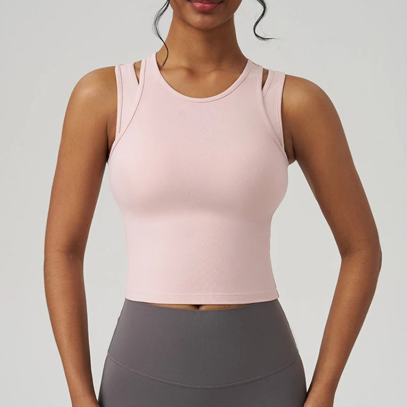 Women’s Sleeveless Padel/Tennis Training Vest – Lightweight Sport Tank Top for Outdoor Play