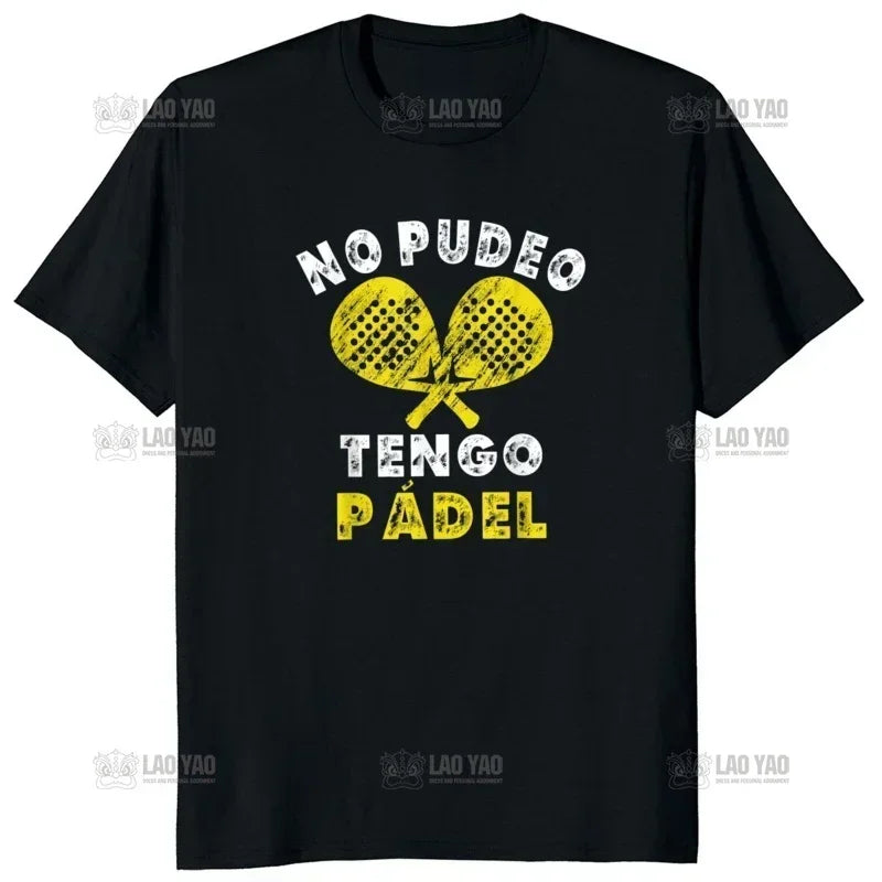 Funny Padel Graphic Tee – Harajuku Style Rick & Morty-Inspired Shirt for Men