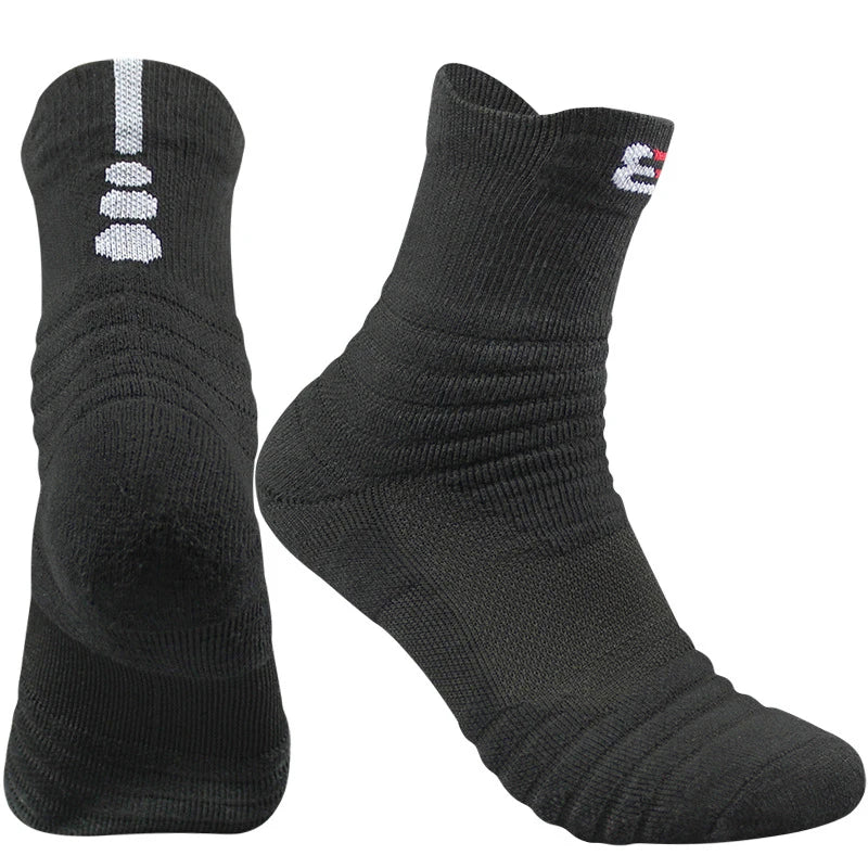 Unisex Padel & Sports Socks | Shock-Absorbing Cushion Cotton Tennis, Basketball, Running Socks