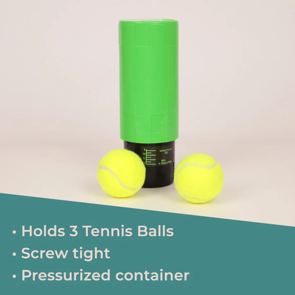 Tennis Ball Saver – Pressurized Storage Container to Keep Tennis Balls Fresh and Bouncy