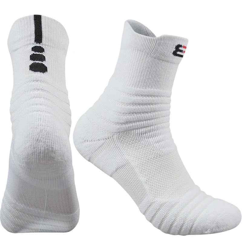 Unisex Padel & Sports Socks | Shock-Absorbing Cushion Cotton Tennis, Basketball, Running Socks